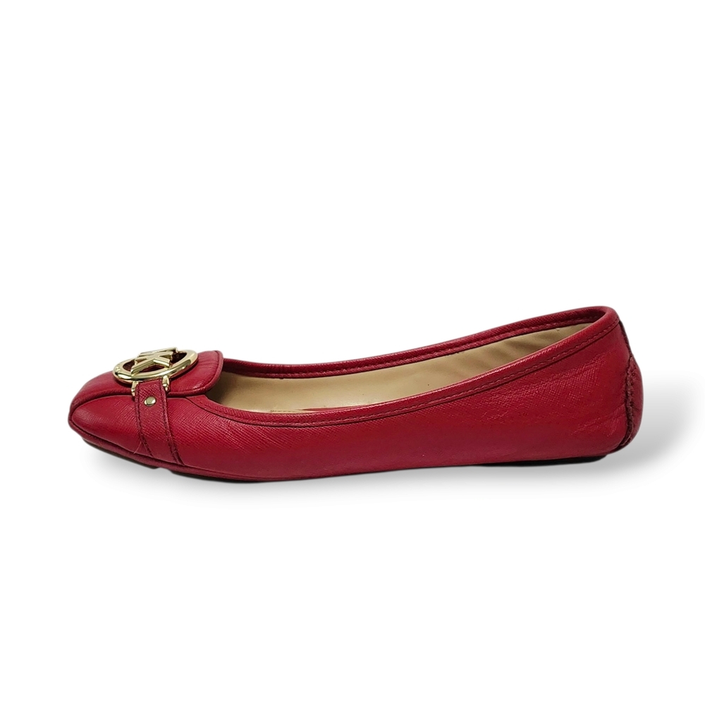 Michael KORS Leather Red Flats Shoes 7.5 - Picture 14 of 14